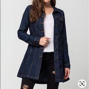 Long Jean jacket duster coat